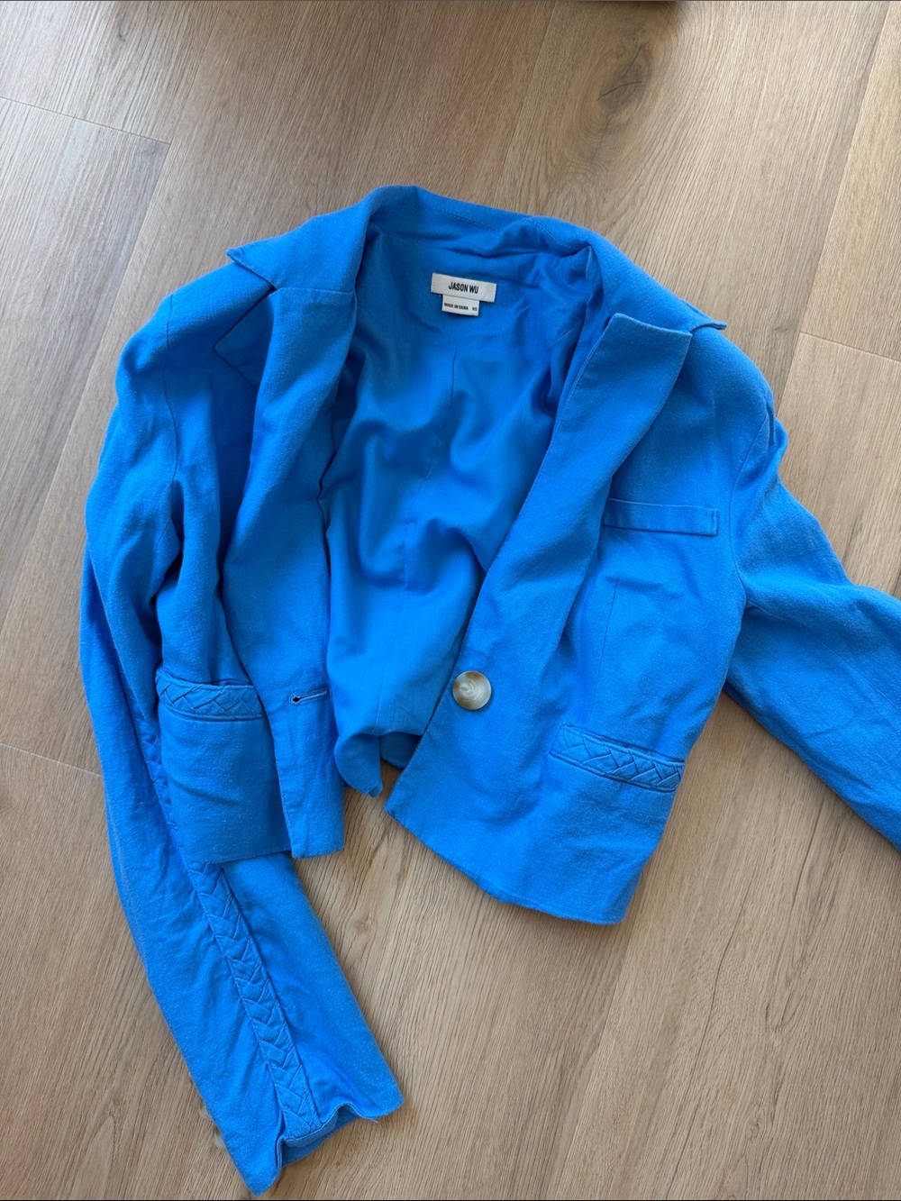 Jason Wu Electric Blue Cropped Blazer XS